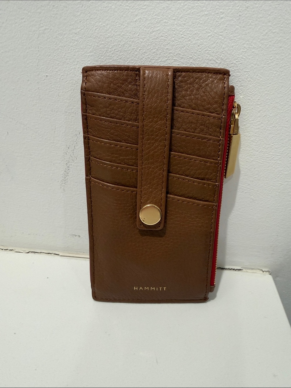 Hammitt 210 West Card Wallet Mahogany